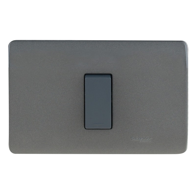 Placa Armada Simple C/Pulsador Café/Dorado