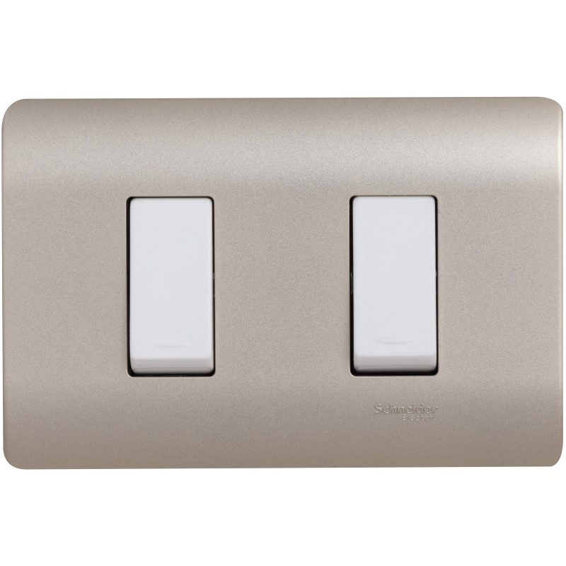 Placa Armada Doble C/Interruptores 9/12 - 9/24 Millan/Blanco