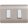 Placa Armada Doble C/Interruptores 9/12 - 9/24 Millan/Blanco