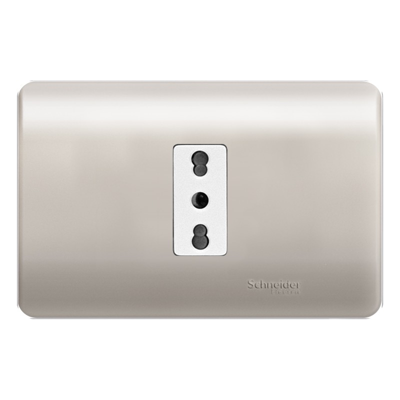 Placa Armada Simple C/Enchufe 2P+T 10/16A Millan/Blanco