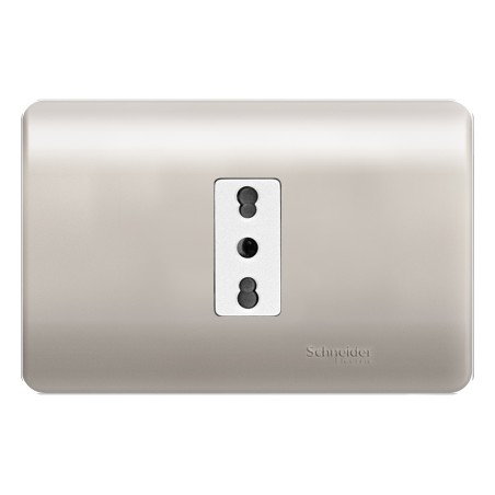 Placa Armada Simple C/Enchufe 2P+T 10/16A Millan/Blanco