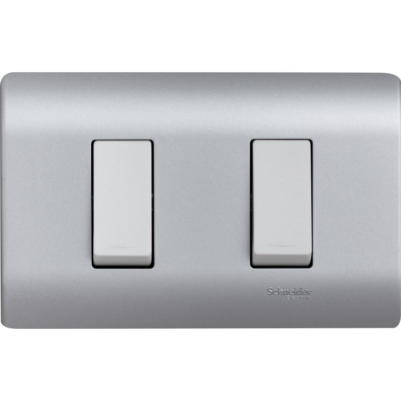 Placa Armada Doble C/Interruptores 9/12 - 9/24 Lien/Blanco