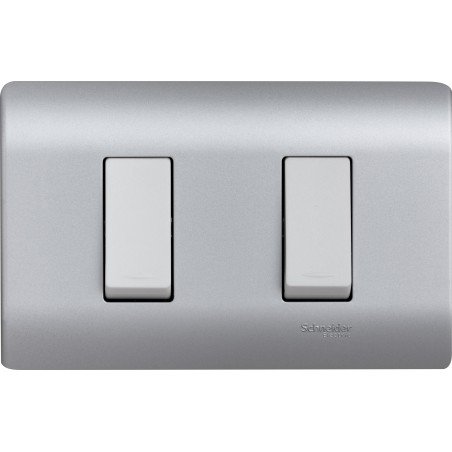 Placa Armada Doble C/Interruptores 9/12 - 9/24 Lien/Blanco