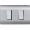 Placa Armada Doble C/Interruptores 9/12 - 9/24 Lien/Blanco