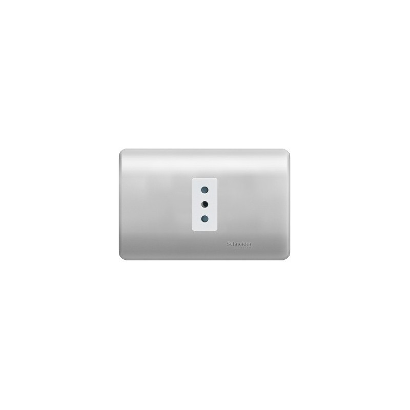 Placa Armada Simple C/Enchufe 2P+T 10A Lien/Blanco
