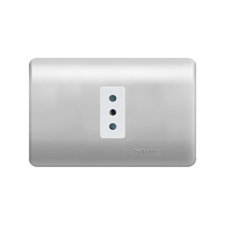 Placa Armada Simple C/Enchufe 2P+T 10A Lien/Blanco