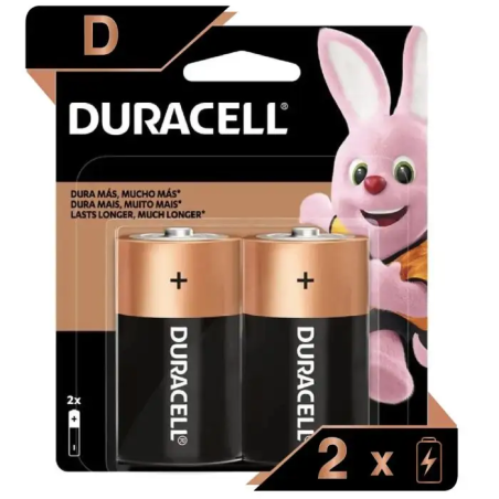Pilas Duracell Alcalinas Grande Tipo D (2 Unidades)