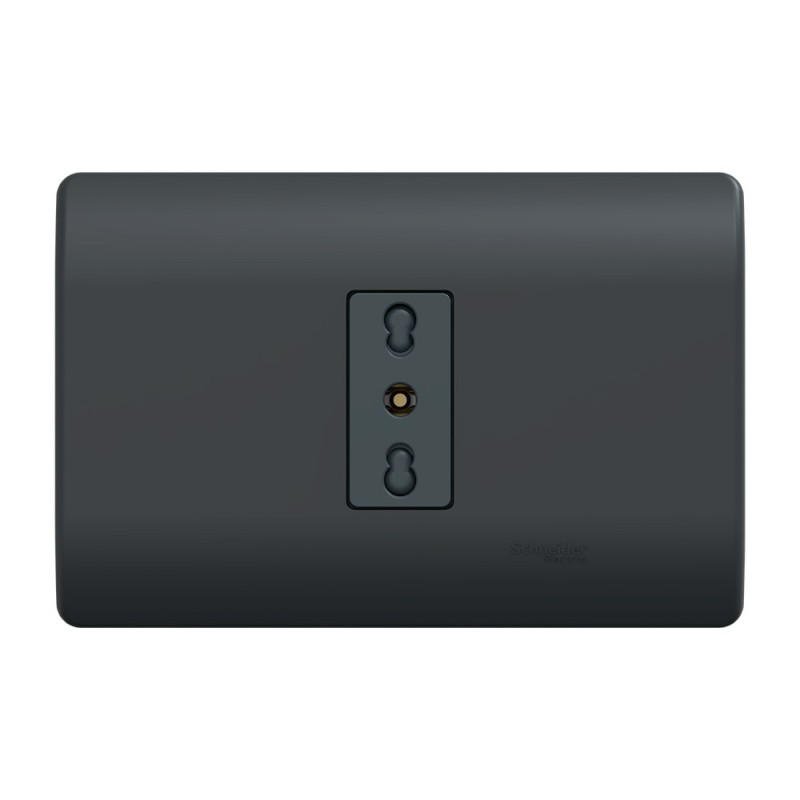 Placa Genesis Armada C/Tomacorriente 10/16A 2P+T - Black