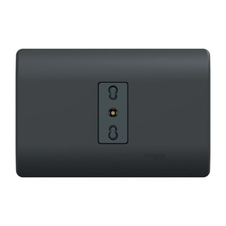 Placa Genesis Armada C/Tomacorriente 10/16A 2P+T - Black