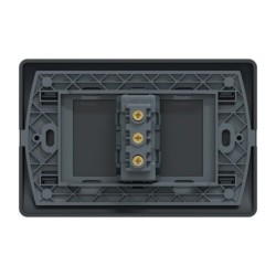 Placa Genesis Armada C/Tomacorriente 10/16A 2P+T - Black