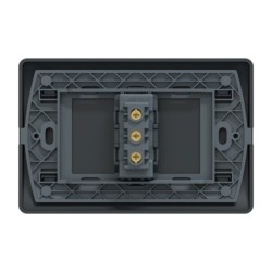 Placa Genesis Armada C/Tomacorriente Simple 10A 2P+T - Black