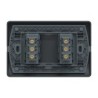 Placa Genesis Armada C/Tomacorriente Doble 10A 2P+T - Black