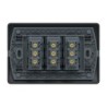 Placa Genesis Armada C/Tomacorriente Triple 10A 2P+T - Black