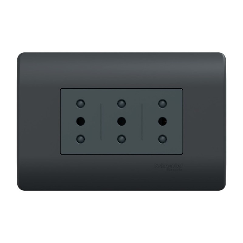 Placa genesis Armada Triplex 10A 2P+T Monoblock