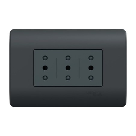 Placa genesis Armada Triplex 10A 2P+T Monoblock