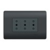 Placa genesis Armada Triplex 10A 2P+T Monoblock