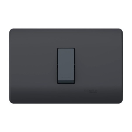 Placa Genesis Armada C/Interruptor 9/12 16AX 250V - Black