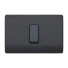 Placa Genesis Armada C/Interruptor 9/12 16AX 250V - Black