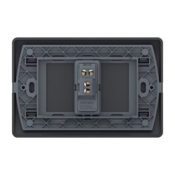 Placa Genesis Armada C/Interruptor 9/12 16AX 250V - Black