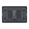 Placa Genesis Armada C/Interruptor 9/12 16AX 250V - Black