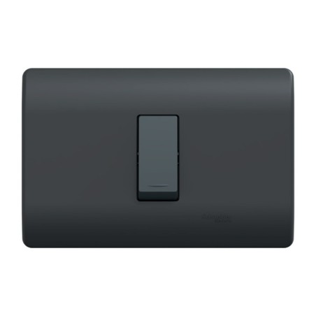 Placa Genesis Armada C/Interruptor 9/24 16AX 250V - Black