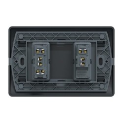 Placa Genesis Armada C/Interruptor 9/12 + 9/24 16AX 250V - Black