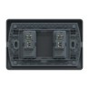 Placa Genesis Armada C/Interruptor Doble 9/15 16AX 250V - Black