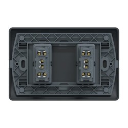 Placa Genesis Armada C/Interruptor Doble 9/24 16AX 250V - Black