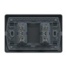 Placa Genesis Armada C/Interruptor Doble 9/24 16AX 250V - Black