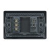 Placa Genesis Armada C/Interruptor 9/12 + Tomacorriente 10A 250V - Black