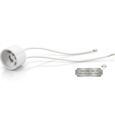 Conector GU-10 P/Ampolleta Dicróica Ekoline