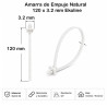 Amarra de Empuje (Muro) Natural 120 x 3.2 mm Ekoline