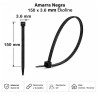 Amarra U.V. Negra 150 x 3.6 mm Ekoline