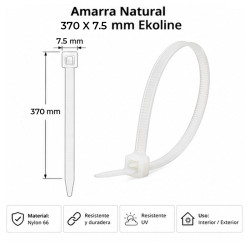 Amarra Natural 370 x 7.5 mm Ekoline