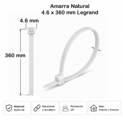 Collarín Colring 4.6 x 360 mm Legrand