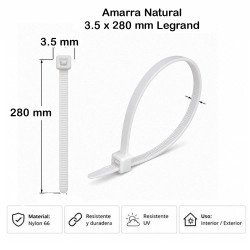 Collarín Colring 3.5 x 280 mm Legrand