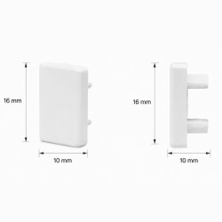Tapa Extremo 16 x 10 mm 10025 ABR Efapel