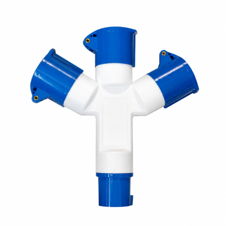 Hembra Volante Triple 2P+T 32A IP-44 220V Ekoline