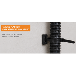 Tarugo Plástico P/Amarras 8 mm Negro Ekoline
