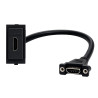 Conector HDMI Cordon 25 cm Sinthesi 44 Carbón
