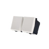 Conmutador Doble 9/24 Teclon 1.5 Modulos 16A 250V Sinthesi 22 Blanco