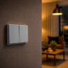 Conmutador Doble 9/24 Teclon 1.5 Modulos 16A 250V Sinthesi 22 Blanco