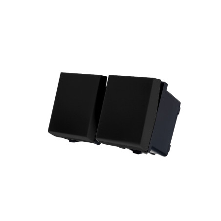 Conmutador Doble 9/24 Teclon 1.5 Modulos 16A 250V Sinthesi 22 Noir