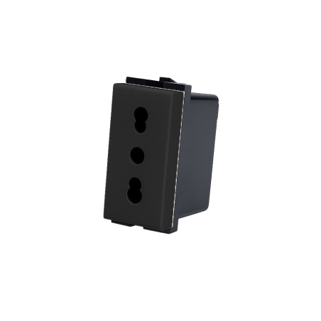 Enchufe 2P+T Bipaso 10/16A 250V Sinthesi 44 Carbón