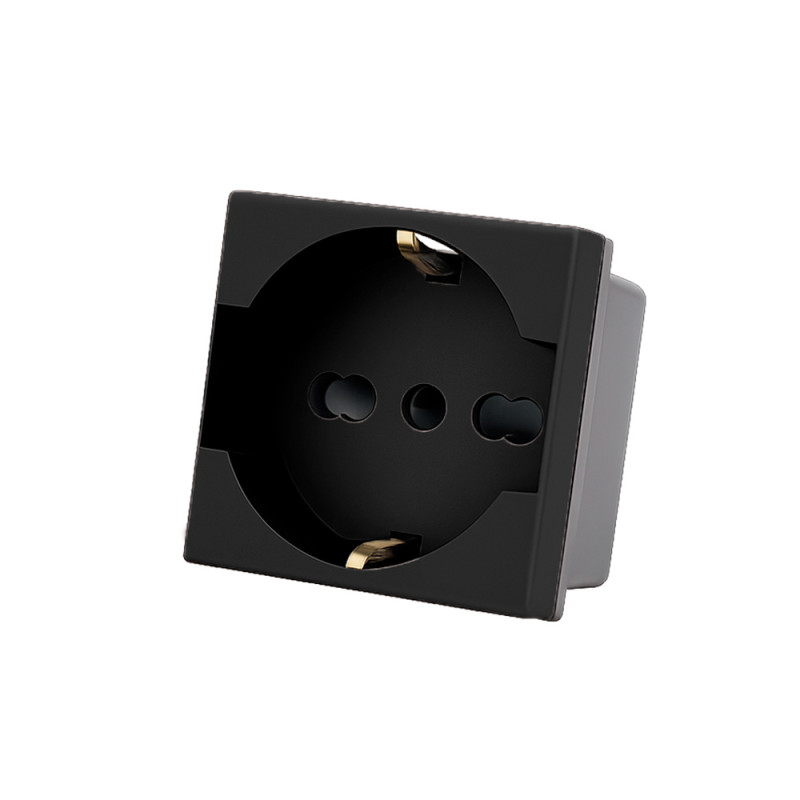 Enchufe 2P+T Schuko 16A 250V Sinthesi 44 Carbón