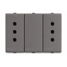 Enchufe 2P+T Duplex 10A 250V Sinthesi 44 Piedra