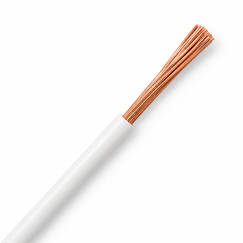 Cable Automotriz 14 AWG Blanco Ekoline (Rollo 100 mts)
