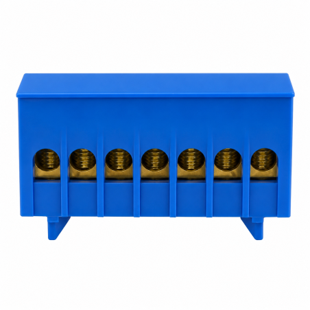 Regleta Distribución 10P Azul Cubierta Plástico Ekoline