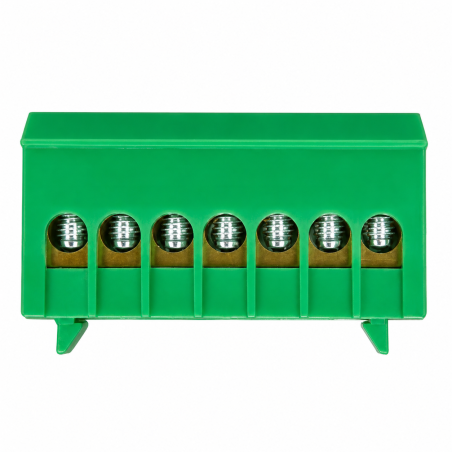 Regleta Distribución 7P Verde Cubierta Plástico Ekoline