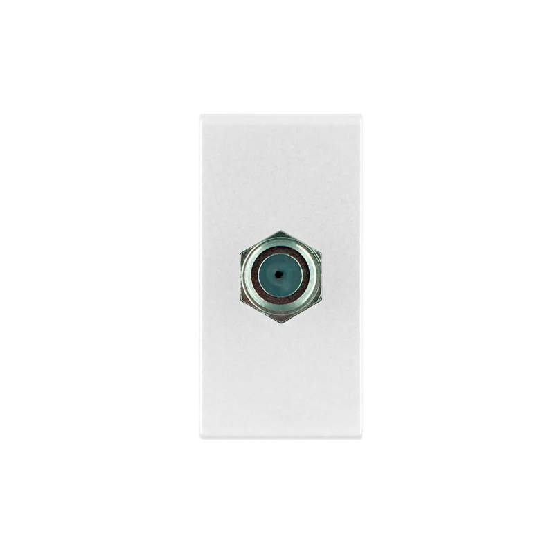 Toma Coaxial Aluminio TV Sat Sinthesi 17 Blanco